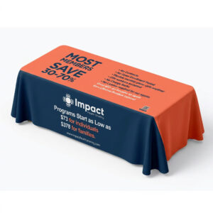 6' Table Cover 4 Sides (Close Back) *INCLUSIVE